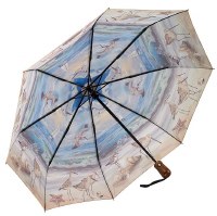 Beach Scene Folding Unbrella Reverse