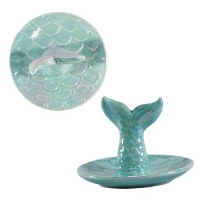 Aqua Mermaid Tail Ring Holder