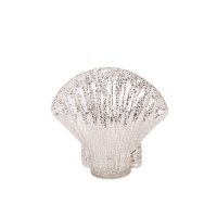 8" LED Silver Scallop Glass