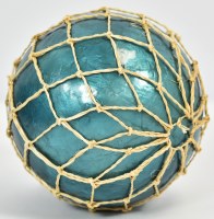 3.5" Dark Blue Capiz Orb in Net