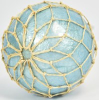 3.5" Light Blue Capiz Orb in Net