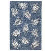 3.3' x 4.11' Navy Sea Turtles Rug