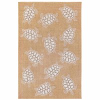 1.11X4.11' SND SEA TURTLES RUG