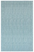 4.10' x 7.6' Aqua Textured Stripe Rug