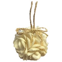 2" White Shell Flower Ball Ornament