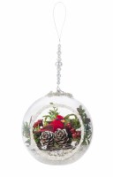 5" Cardinal In Ball Ornament
