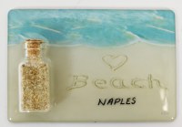 Naples "Beach" With Sand Jar Magnet