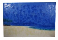 40" x 60" White Sand With Blue Sky Beach Canvas