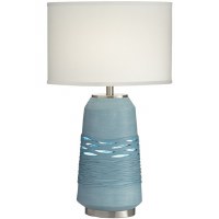 29" Blue Waves Nightlight Table Lamp