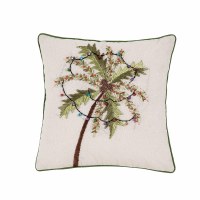 16" Square Christmas Palm Pillow 16" Square Christmas Palm Pillow