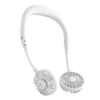 White Wearable Hands Free Fan