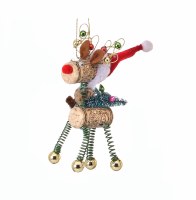 5" Cork Deer Ornament With Green Legs
