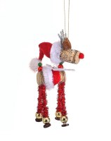 5" Cork Deer Ornament With Red Legs