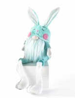 14" Aqua Easter Gnome Bunny Hat