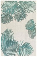 3.3' x 4.11' Aqua Palm Rug