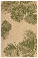 3.3' x 4.11' Green Palm Rug