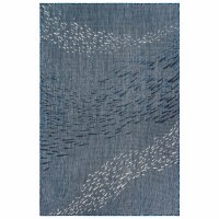 4.10' x 7.6' Navy School Of Fish Rug