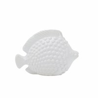 10" White Ceramic Fish