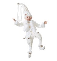 16" White Elf With Knit Vest
