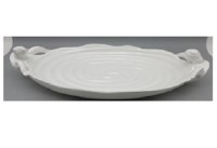 18" White Turtle Ceramic Dish