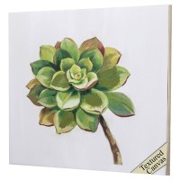 30" Square Textured Succulent 3 Framed Print