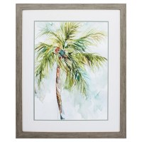 33" x 27" Palm Breeze 1 Framed Print Under Glass