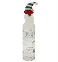 6" Green and White Striped Hat Gnome Bottle Topper