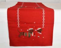 72" Christmas Dog Table Runner