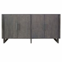 72" Dark Gray Wash 4 Door Credenza