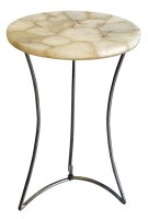 17" Round Cream Agate Table Top