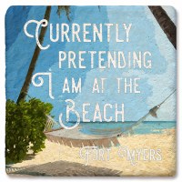 4" Square Fort Myers Pretend To Beach Coaster