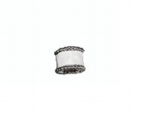 2" White Beaded Ceramic Napkin Ring by Pampa Bay