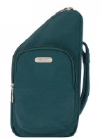 10.5" x 5.25" Travelon Anti-Theft Peacock Mini Asymetrical Cossbody Bag