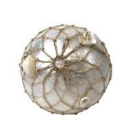 3.5" White Capiz Orb With Net