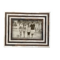 4" x 6" Brown and White Stripe Frame