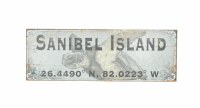11 x 32" Sanibel Island Turtle Latitiude Plaque