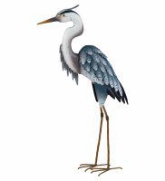 26" Blue Metal Heron