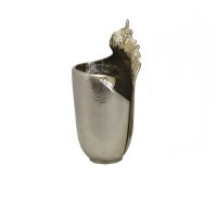 13" Gold Flair Metal Vase