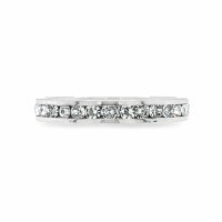 Size 5 Crystal Eternity Cubic Zirconia Sterling Silver Plated Ring