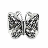 Size 5 Butterfly Shaped Sterling Silver Plated Ring
