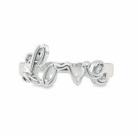 Size 5 Sterling Silver Plated "Love" Ring