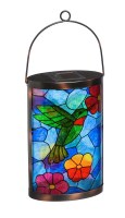 14" LED Solar Hummingbird Lantern
