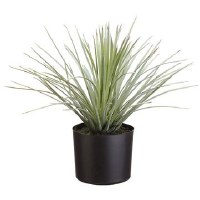 15" Faux Green and Gray Yucca Potted