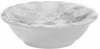 5" Round White Faux Marble Bowl