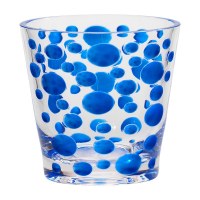 14 Oz Blue Satin Peark Rocks Glass