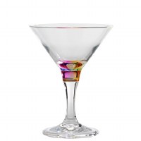 9 Oz Rainbow Jewel Martini Glass