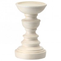 6.5" Ivory Pillar Candleholder