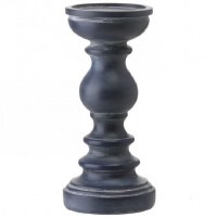 9" Navy Pillar Candleholder