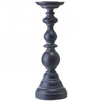 16" Navy Pillar Candleholder