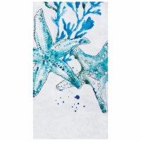 18" x 27" Blue Starfish Flour Sack Kitchen Towel